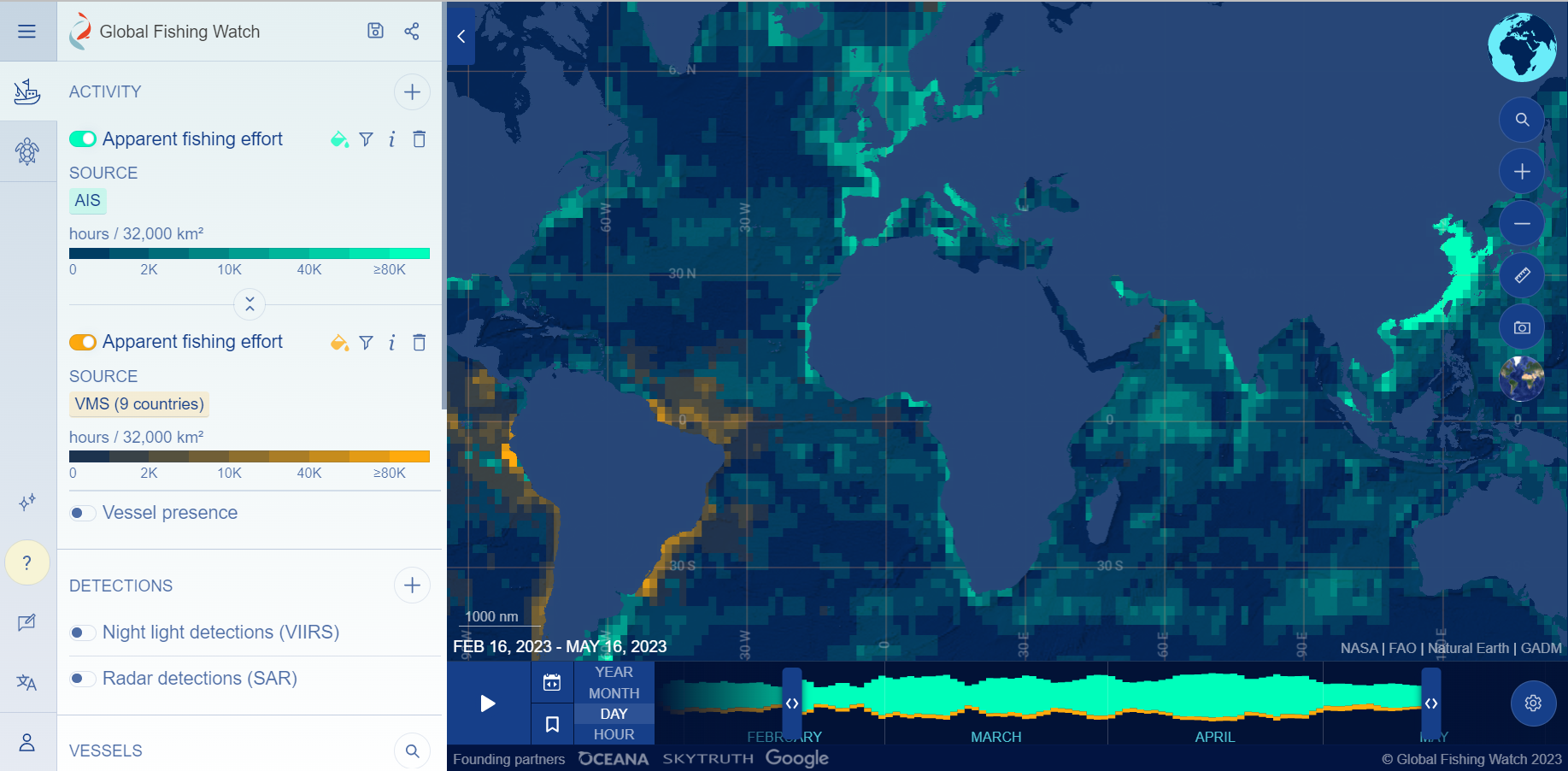 Global Fishing Watch Map