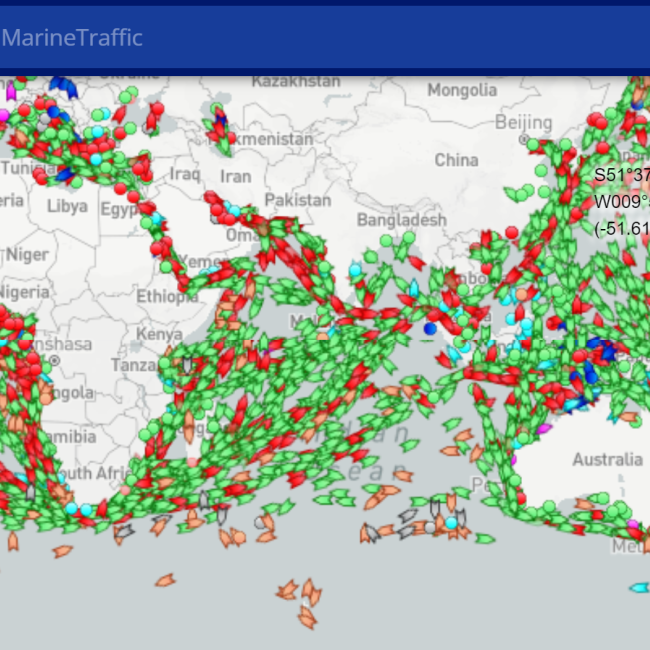 Marine Traffic map